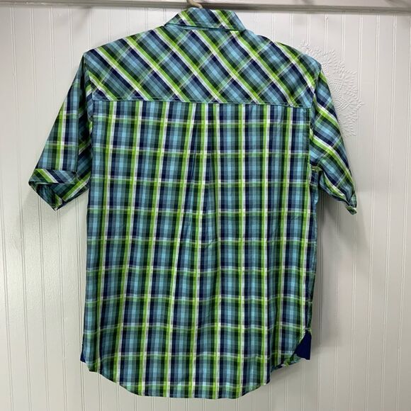 ENYCE shirt sleeve button down plaid shirt - Picture 2 of 3